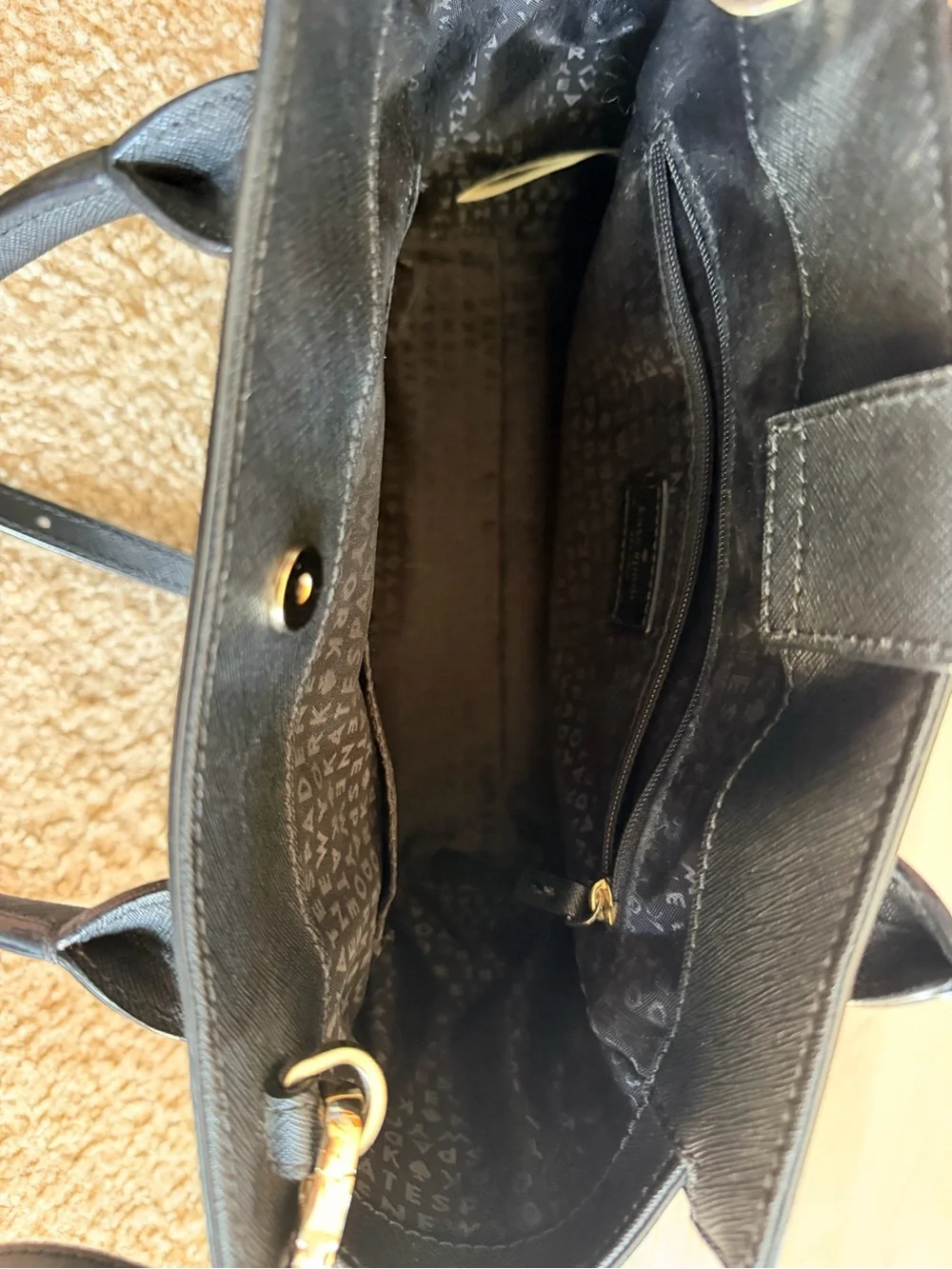 Kate Spade Daisy Appliqué Maise Satchel Black Leather Crossbody RARE